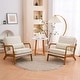 preview thumbnail 80 of 78, Mid Century Modern Upholstered Accent Chair Set of 2 - Beige  Linen