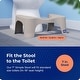 preview thumbnail 2 of 3, The Original Bathroom Toilet Stool, Curve Lightweight with Sleek and Modern Design, 7" - 7 inch
