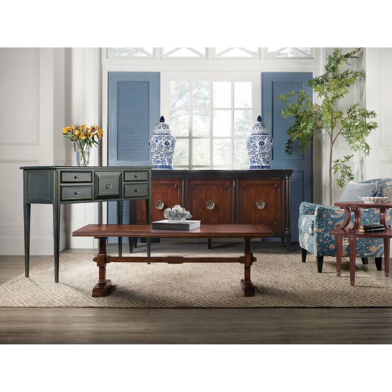 Hooker Furniture 6750-80210 Charleston 56" Wide Wood Top Walnut and