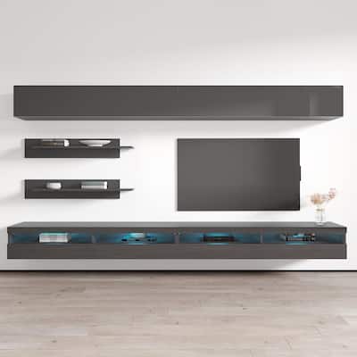 Fly I 35TV Wall Mounted Floating Modern Entertainment Center