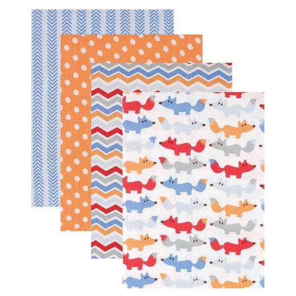 slide 1 of 1, Hudson Baby Infant Boy Cotton Flannel Receiving Blankets, Blue, One Size - Blue - One Size One Size - Blue
