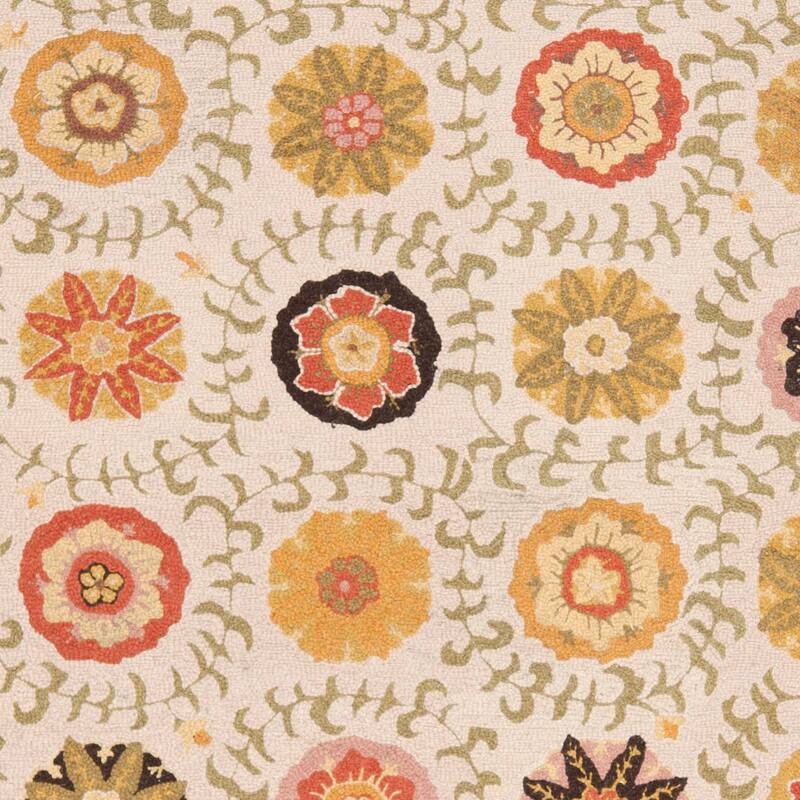 SAFAVIEH Handmade Blossom Euna Modern Floral Wool Rug