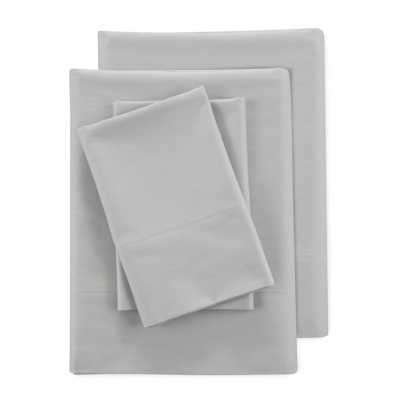 Clean Design Home x Martex 400 Thread Count Blue Sheet Set - Twin - Gray Fog