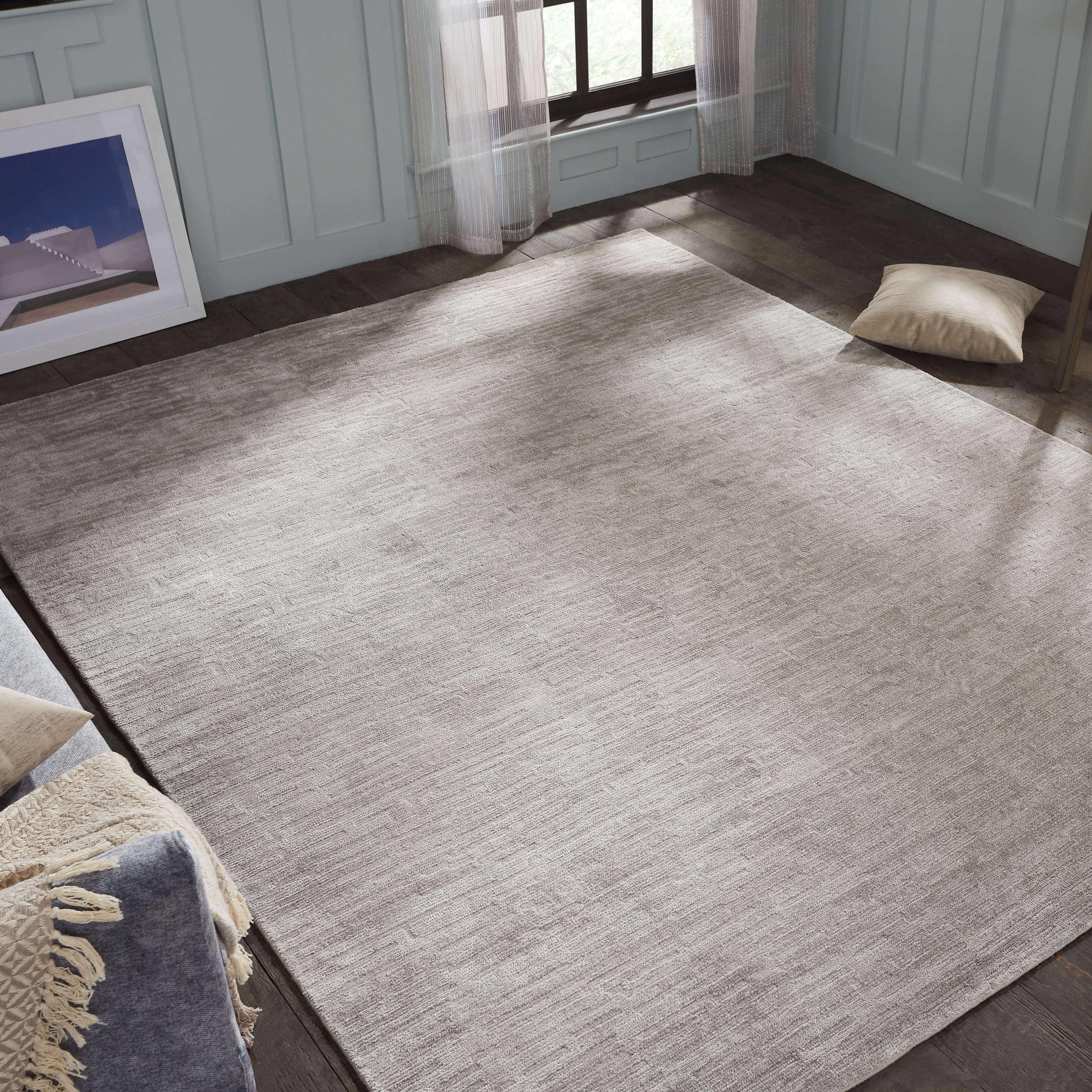 KALATY Handmade Linear Pattern Area Rug