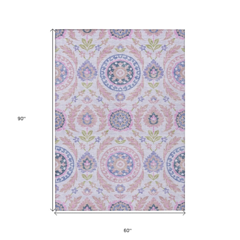 HomeRoots Floral Transitional Rectangle Outdoor Rug