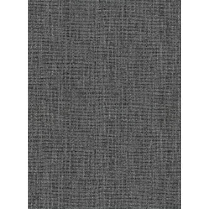 Warner Claremont Black Faux Grasscloth Wallpaper