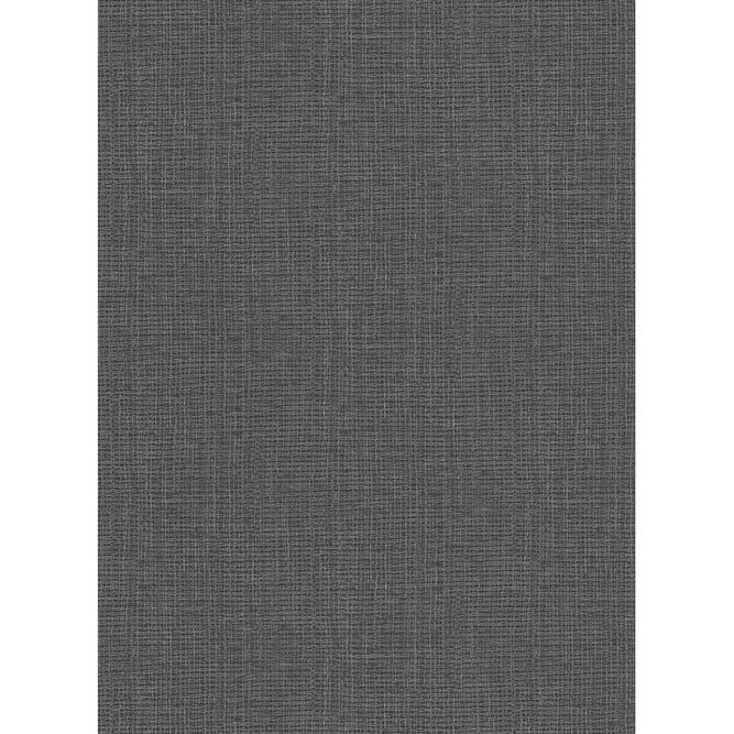 Warner Claremont Black Faux Grasscloth Wallpaper
