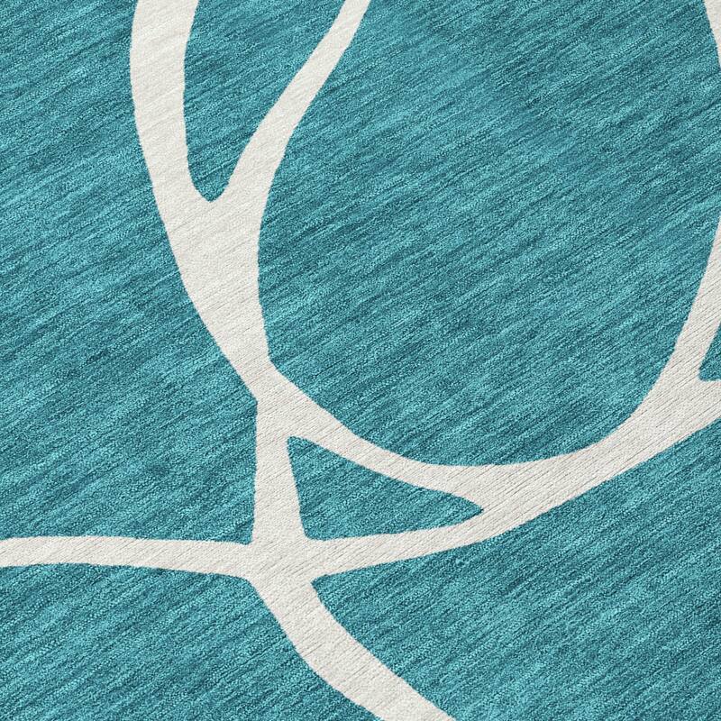 HomeRoots Abstract Transitional Rectangle Outdoor Rug
