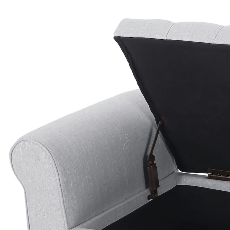 Modern Stylish Upholstered Storage Bench with Flip Top