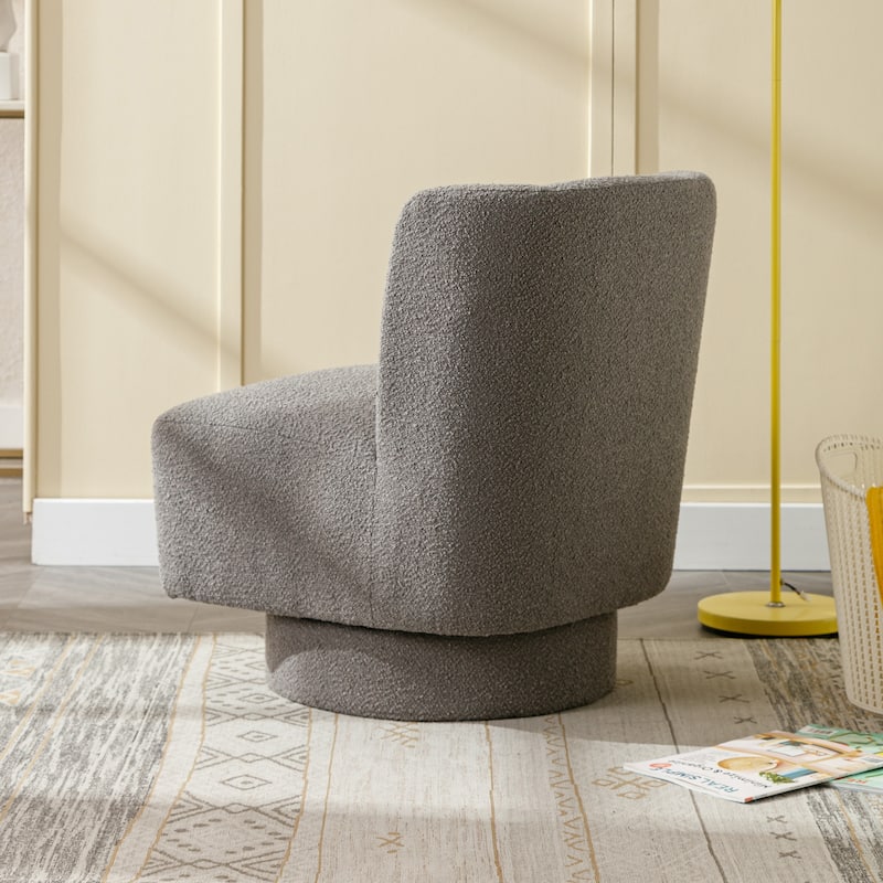 23.6"W Modern 360 Degree Swivel Accent Barrel Chair