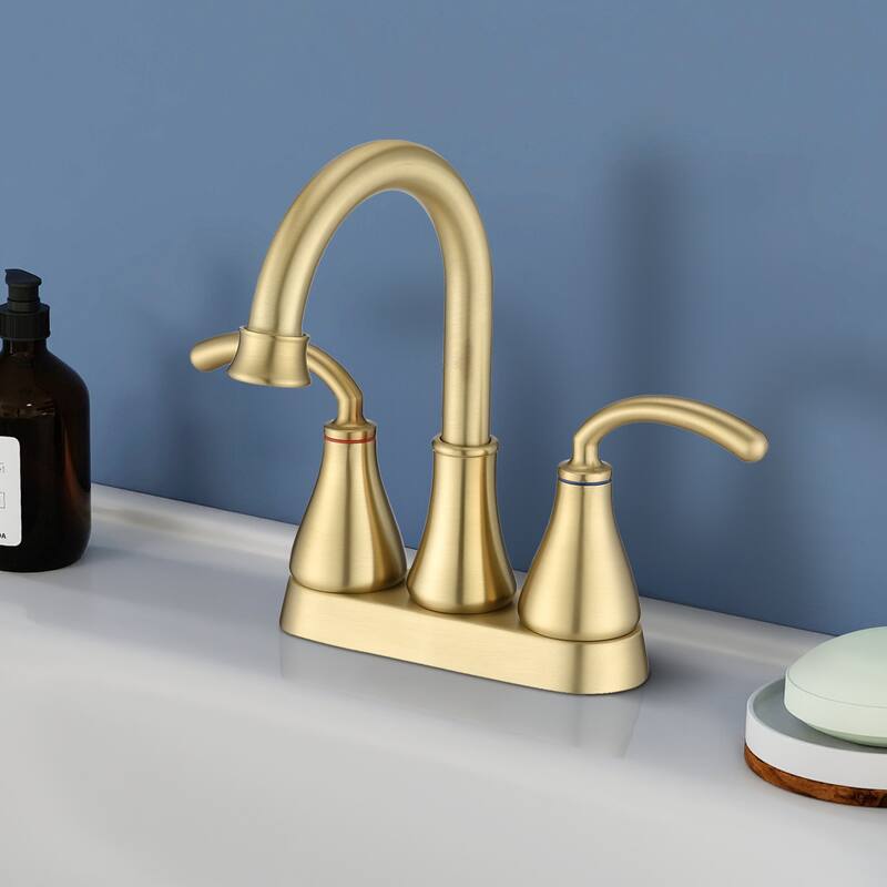 Topcraft Two Handle Bathroom Sink Faucet with Pop-Up Drainer