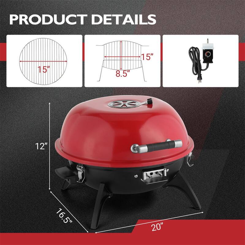 1600W Portable Double Layer Electric BBQ Grill