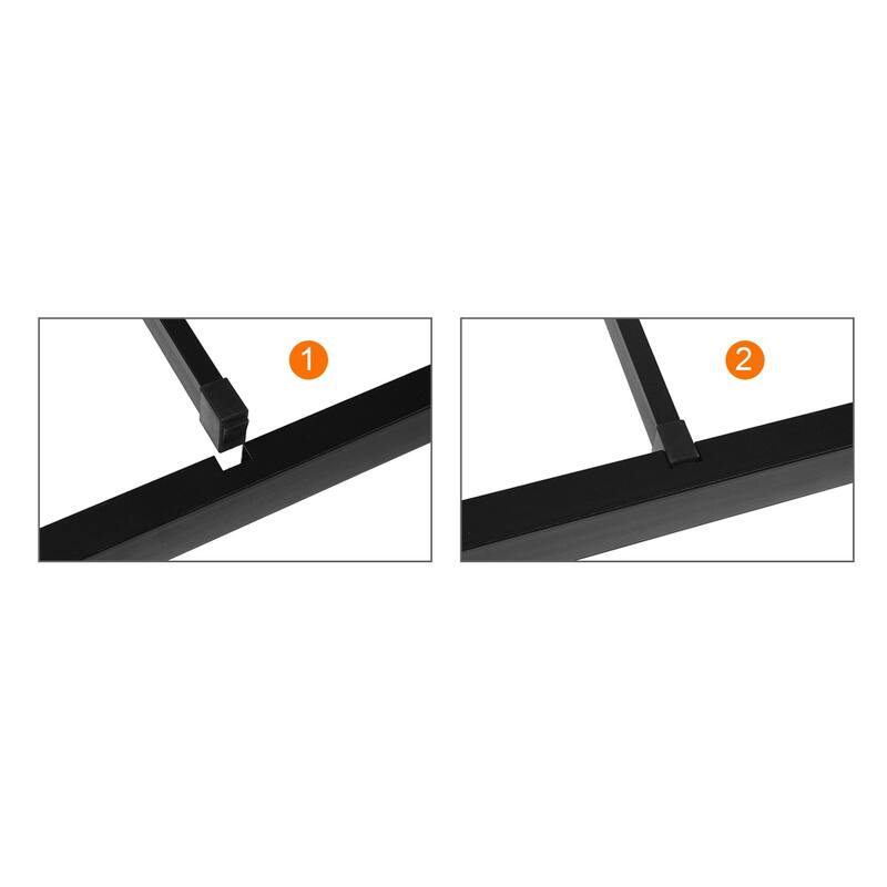 Homy Casa Black Metal Bed Frame with Headboard & Footboard, Full Size