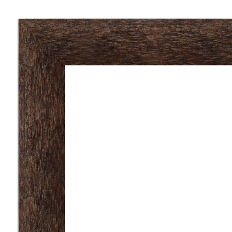 Warm Walnut Wood Framed Natural Corkboard Bulletin Board