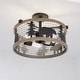 preview thumbnail 1 of 12, Kodiak 16-in W Black and Teak Rustic Semi Flush Mount Ceiling Light Bear and Tree Motif - 16-in W x 10.75-in H x 16-in D Black and Burnished Teak - 16-in W x 10.75-in H x 16-in D