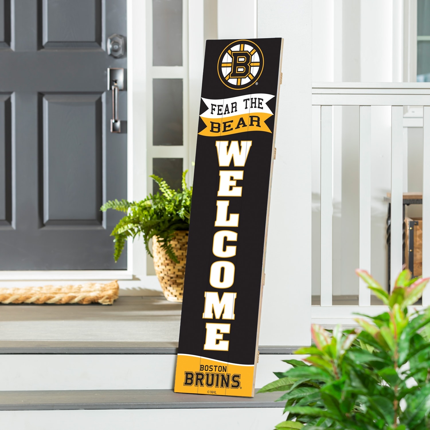 Boston Bruins Bear 3D Wood Sign 