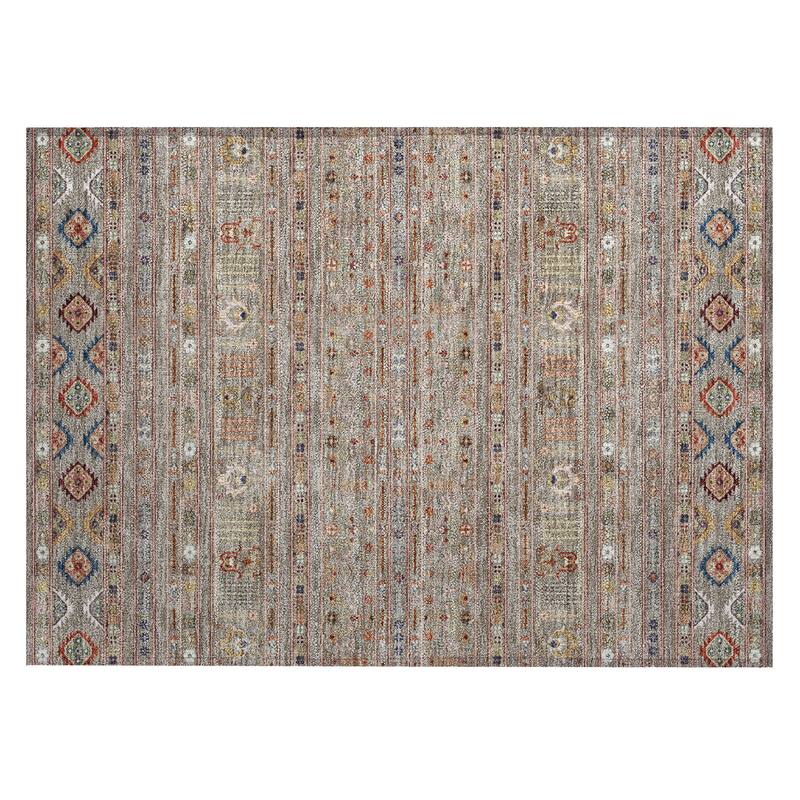 Machine Washable Indoor/ Outdoor Boho Moroccan Chantille Rug
