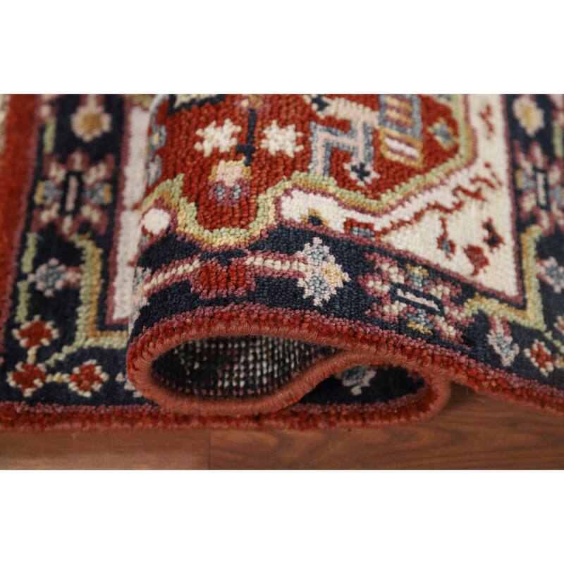 Geometric Kazak Accent Rug Hand-Knotted Wool Carpet - 2'0" x 3'0"