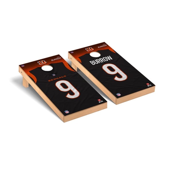 slide 2 of 5, Cincinnati Bengals NFL Cornhole Board Set - Joe Burrow 9 NFLPA Version