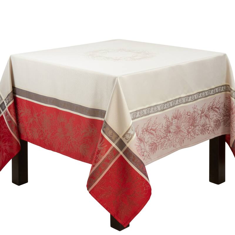 Christmas Tablecloth With Jacquard Plaid Design