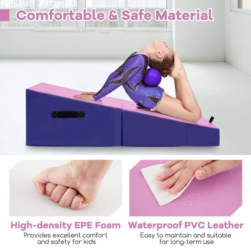 Costway Gymnastics Tumbling Mat Folding Incline Yoga Mat with Non-slip - See Details