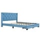 preview thumbnail 17 of 17, Queen Size Upholstered Platform Bed, with Button Tufted Upholstered Headboard and 2 Drawers,