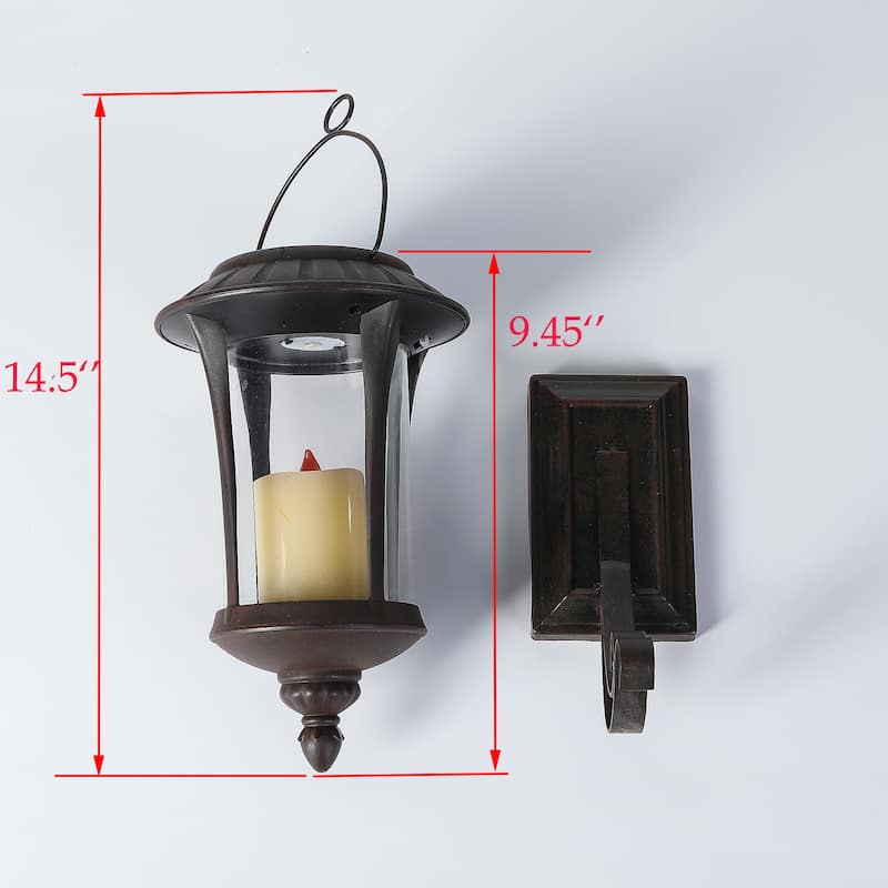 Grayton Hanging Solar Powered Outdoor Wall Light Sconce by Havenside Home