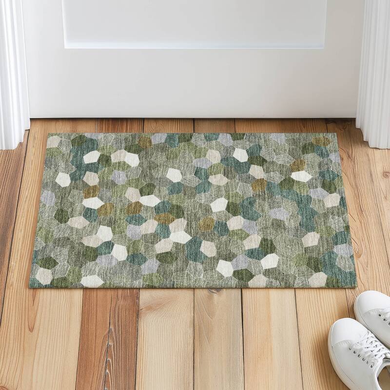 Machine Washable Indoor/ Outdoor Modern Loyd Chantille Rug