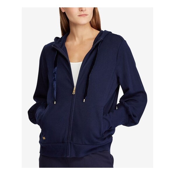 navy blue zip up sweater women's