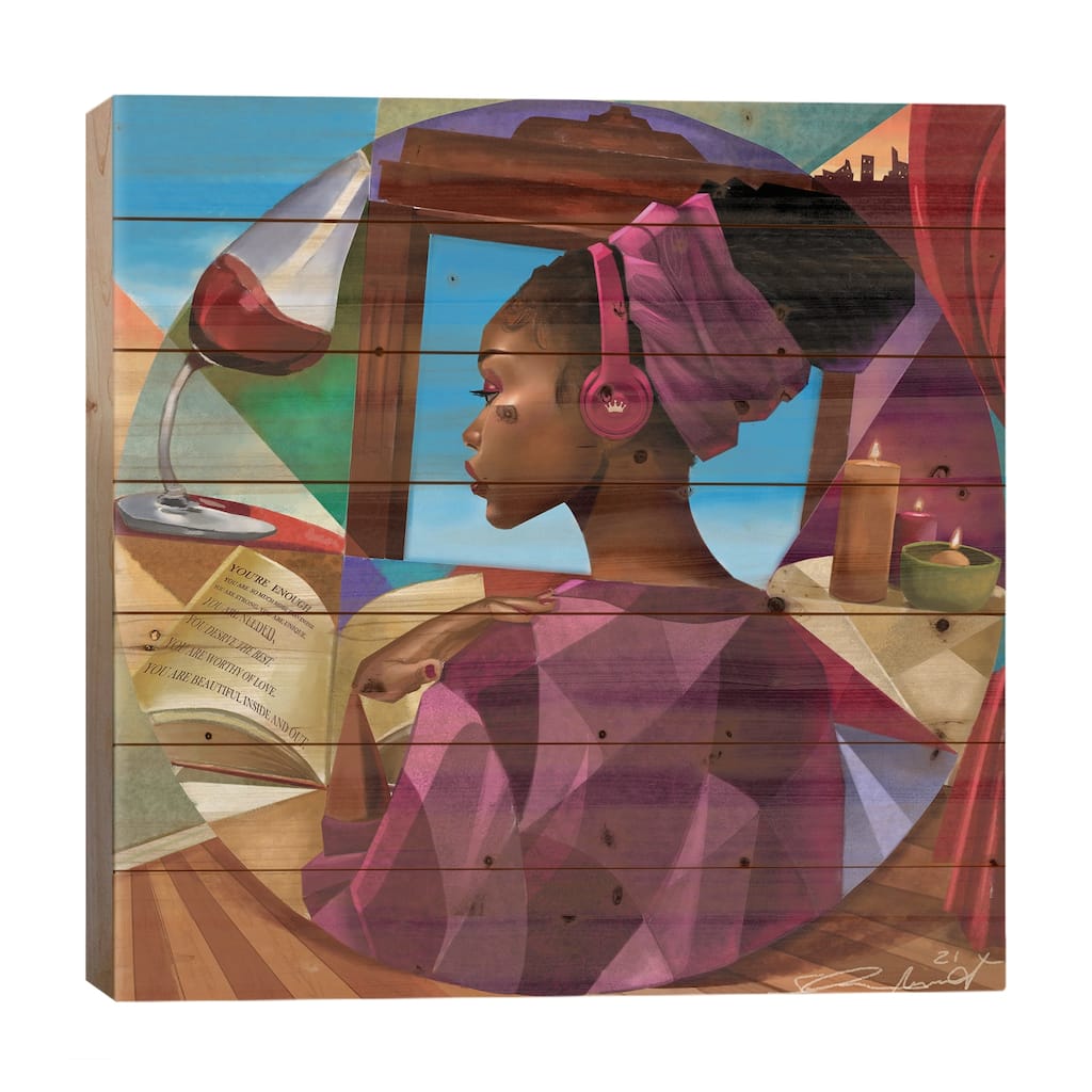 You're Enough Print On Wood by Salaam Muhammad - Multi-Color