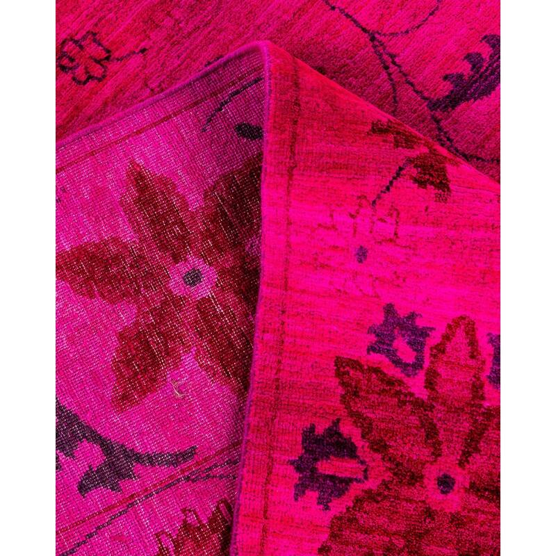 Overdyed, One-of-a-Kind Hand-Knotted Area Rug - Pink - 9' 1" x 12' 4"