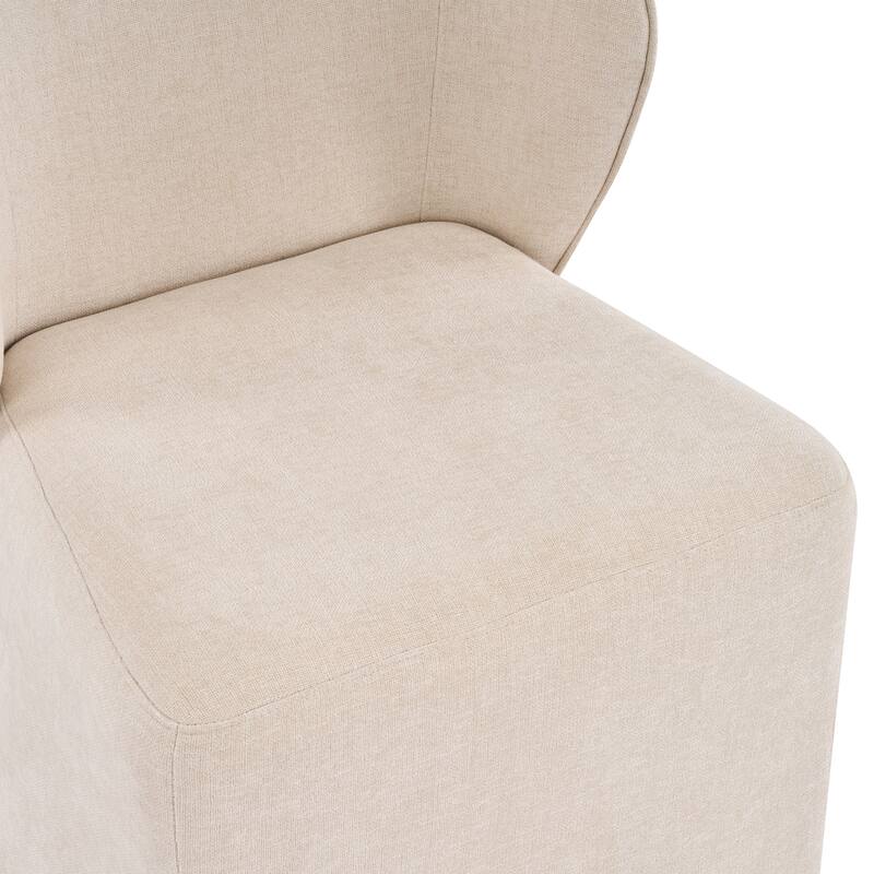 Christopher Knight Home - Eddie Modern Block Silhouette Upholstered Dining Chair with Metal Frame, Versatile Home Use