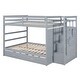 preview thumbnail 34 of 43, Full Over Full Bunk Bed with Twin Size Trundle and Staircase