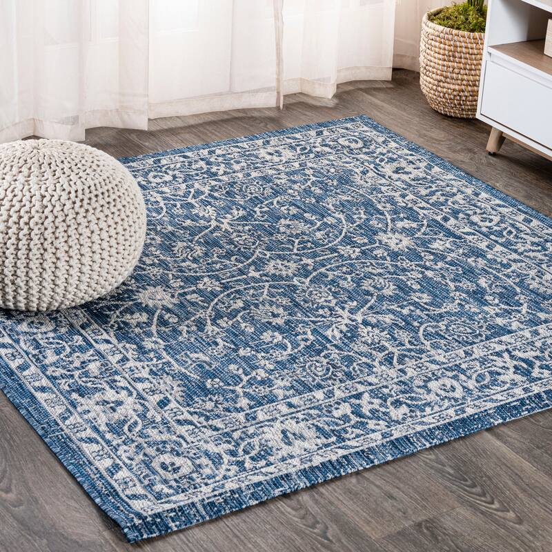 JONATHAN Y Palazzo Vine and Border Textured Weave Indoor/Outdoor Area Rug