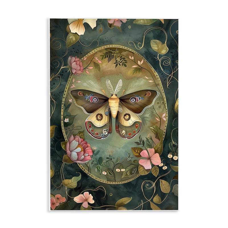 Stupell Ornate Victorian Moth Wall Plaque Art Design By The Dutch Lady - 13 x 19