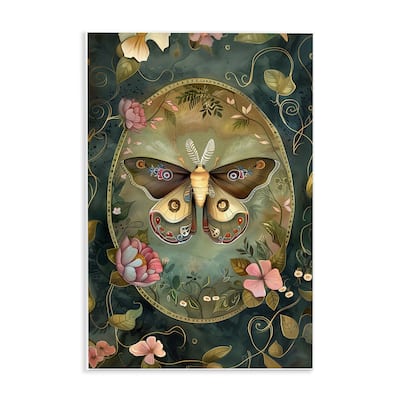 Stupell Ornate Victorian Moth Wall Plaque Art Design By The Dutch Lady