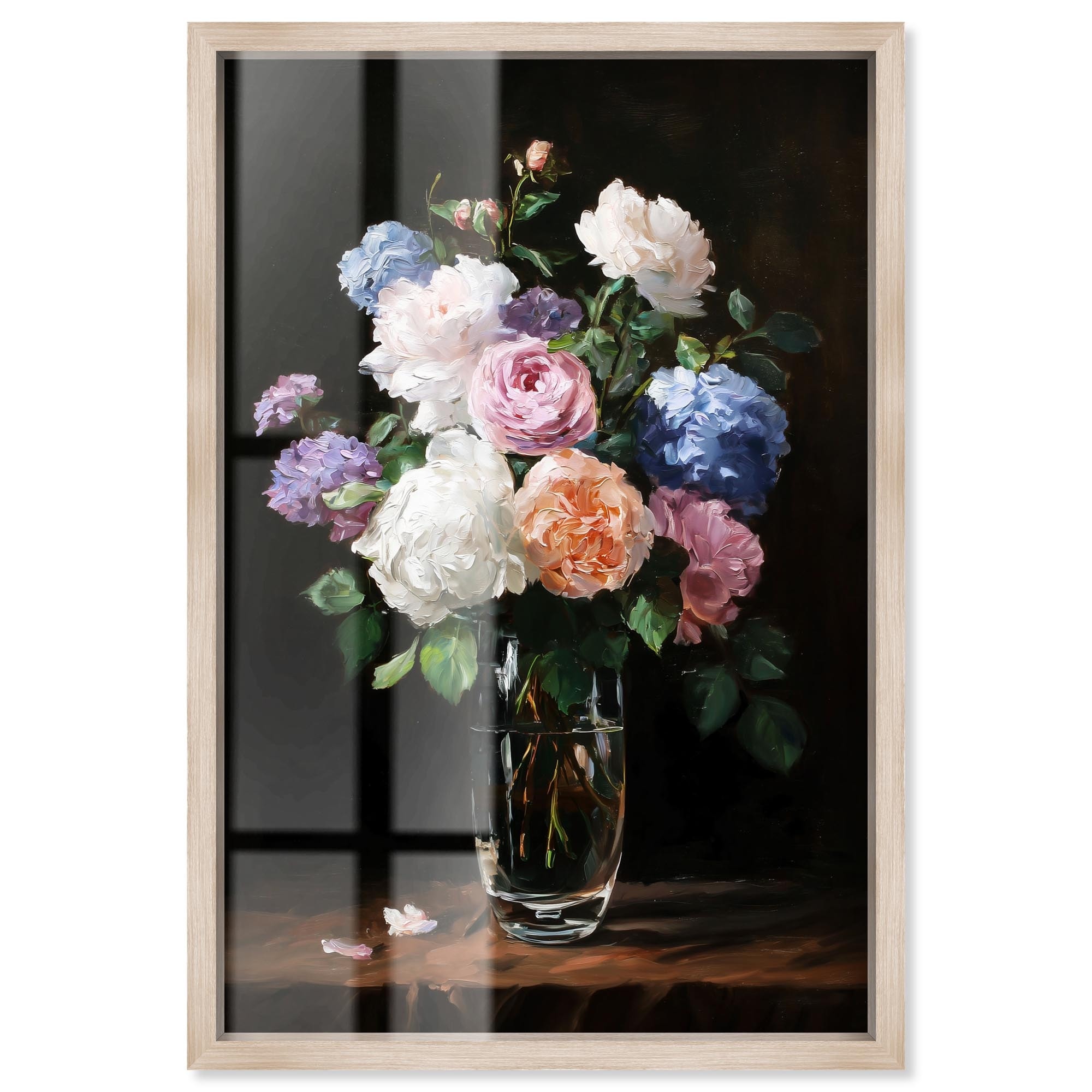 Velvet Dusk II Floral Decor Shadowbox Print by Art Remedy
