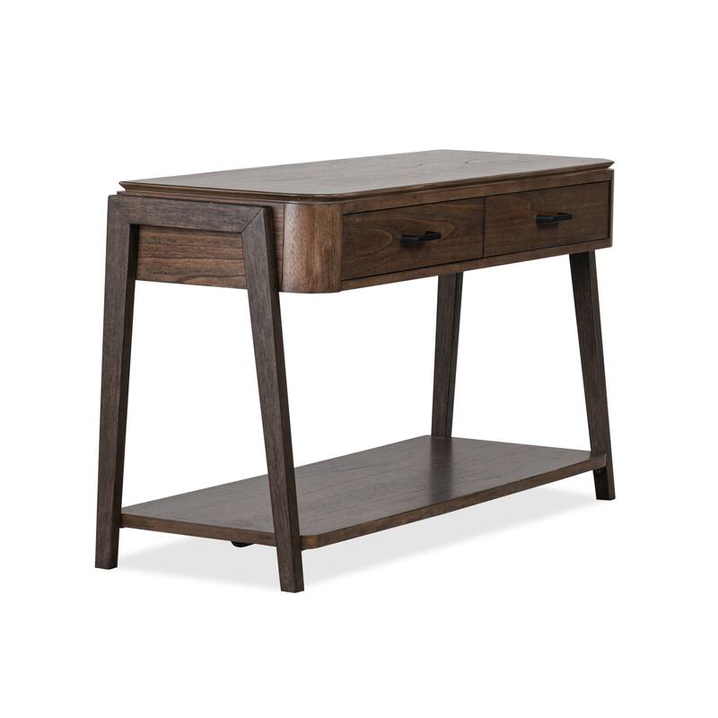 Magnussen Home Hallie Milk Chocolate and Dark Chocolate Rectangular Sofa Table - 54''W x 17''D x 28''H