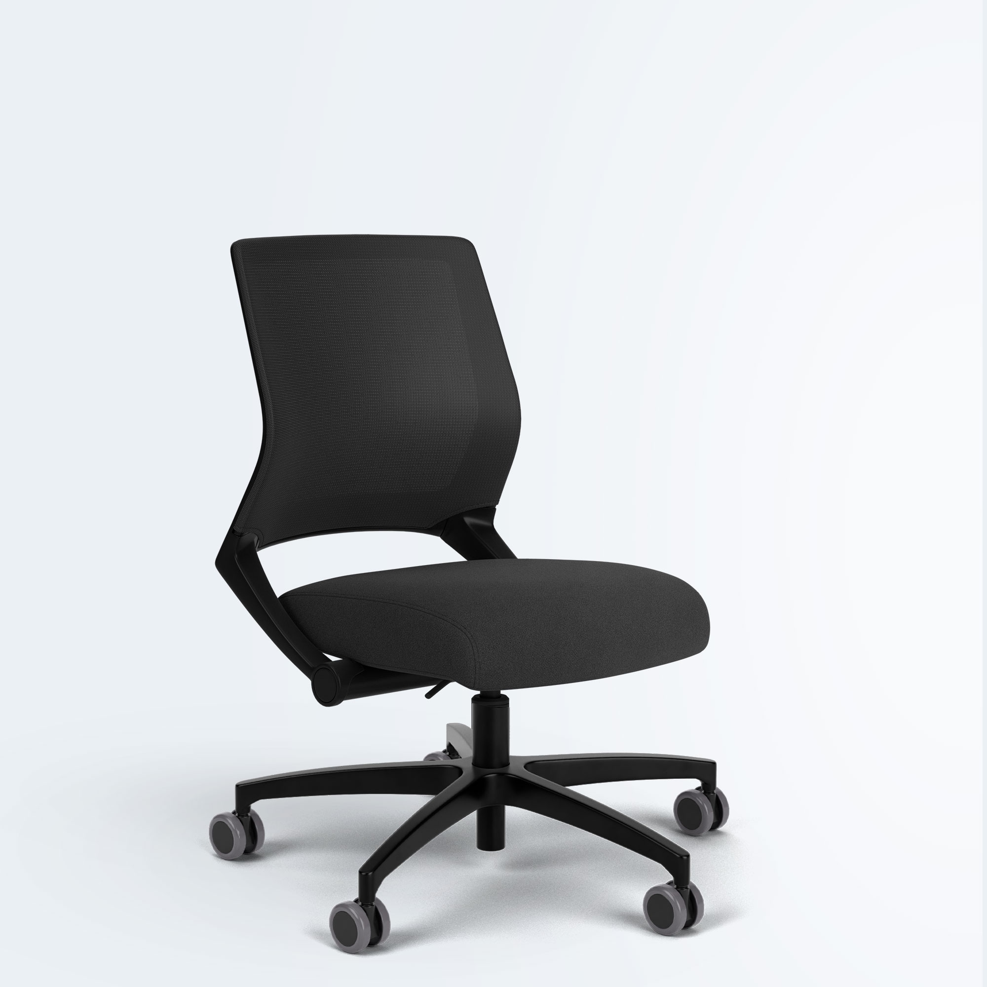 Via Seating Reset Armless Work Chair with Generous Recline