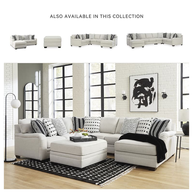 Signature Design by Ashley Huntsworth Dove Gray 4-Piece Sectional with Chaise - 128"W x 99"D x 38"H