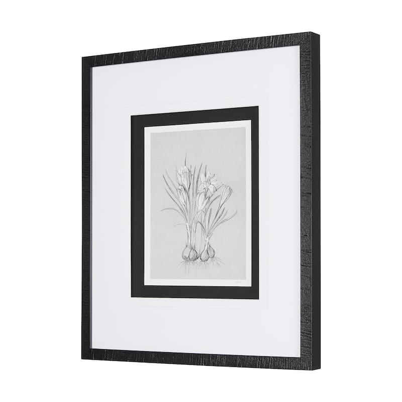 Botanical Sketches V (Grey) Framed Art Print