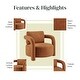 preview thumbnail 14 of 27, NPD Furniture Maisie Faux Shearling Accent Arm Chair
