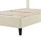 preview thumbnail 6 of 7, Twin Size Platform Bed with Rainbow Shaped and Height-adjustbale Headboard, Upholstered Bed with LED Light Strips, Beige