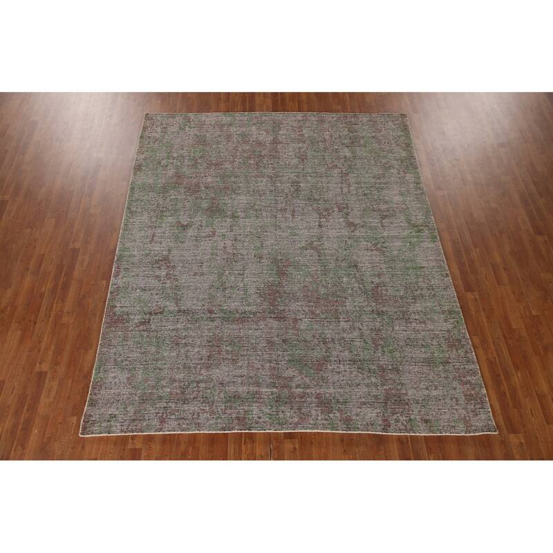 All-Over Abstract Modern Area Rug Hand-Knotted Wool Carpet - 8'2"x 9'10"