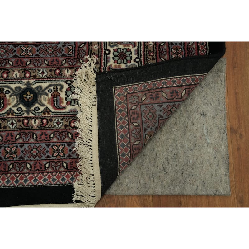 Hand Knotted Oriental 100% Wool Carpet Traditional Geometric Black Bidjar Area Rug - 17' 10'' X 12' 1''
