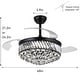 preview thumbnail 18 of 19, Kviflon 48" Crystal Fandelier Ceiling Fan with Light and Retractable Blades LED Dimmable for Bedroom Living Room - 48 Inches
