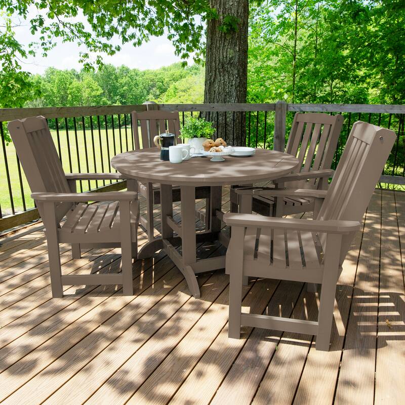 Lehigh 5-piece Outdoor Dining Set - 48" Round Table, Dining-height