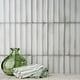 preview thumbnail 11 of 74, The Tile Life Sakura Fluted 4.5 x 9 Glossy Porcelain Wall Tile 4.5 x 4.5 in Sample - Snow