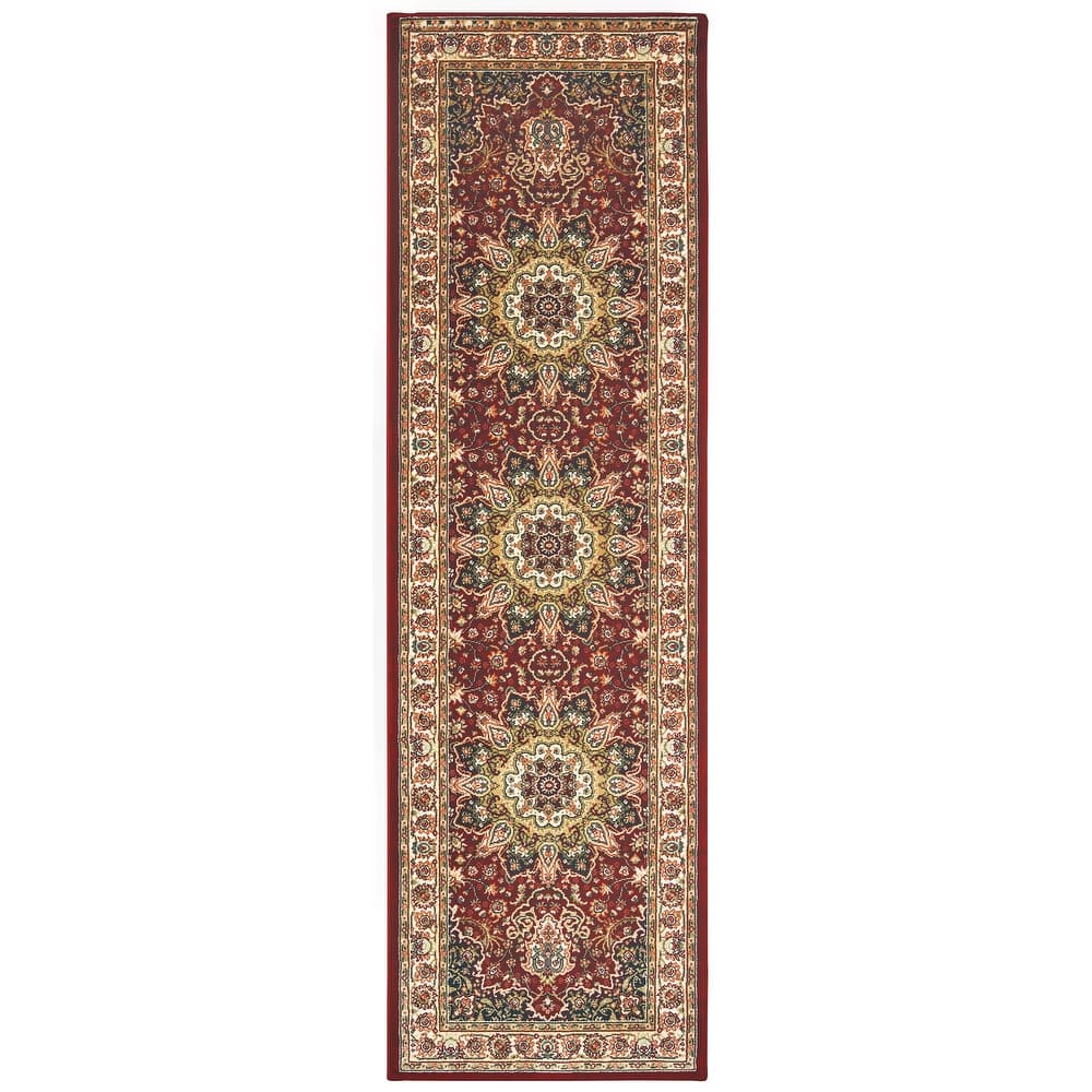 Style Haven Stora Red/Ivory Classic Medallion Area Rug