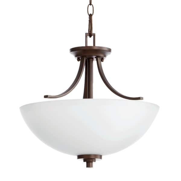 slide 2 of 7, Quorum International Reyes 3 Light 16" Wide Pendant Oiled Bronze